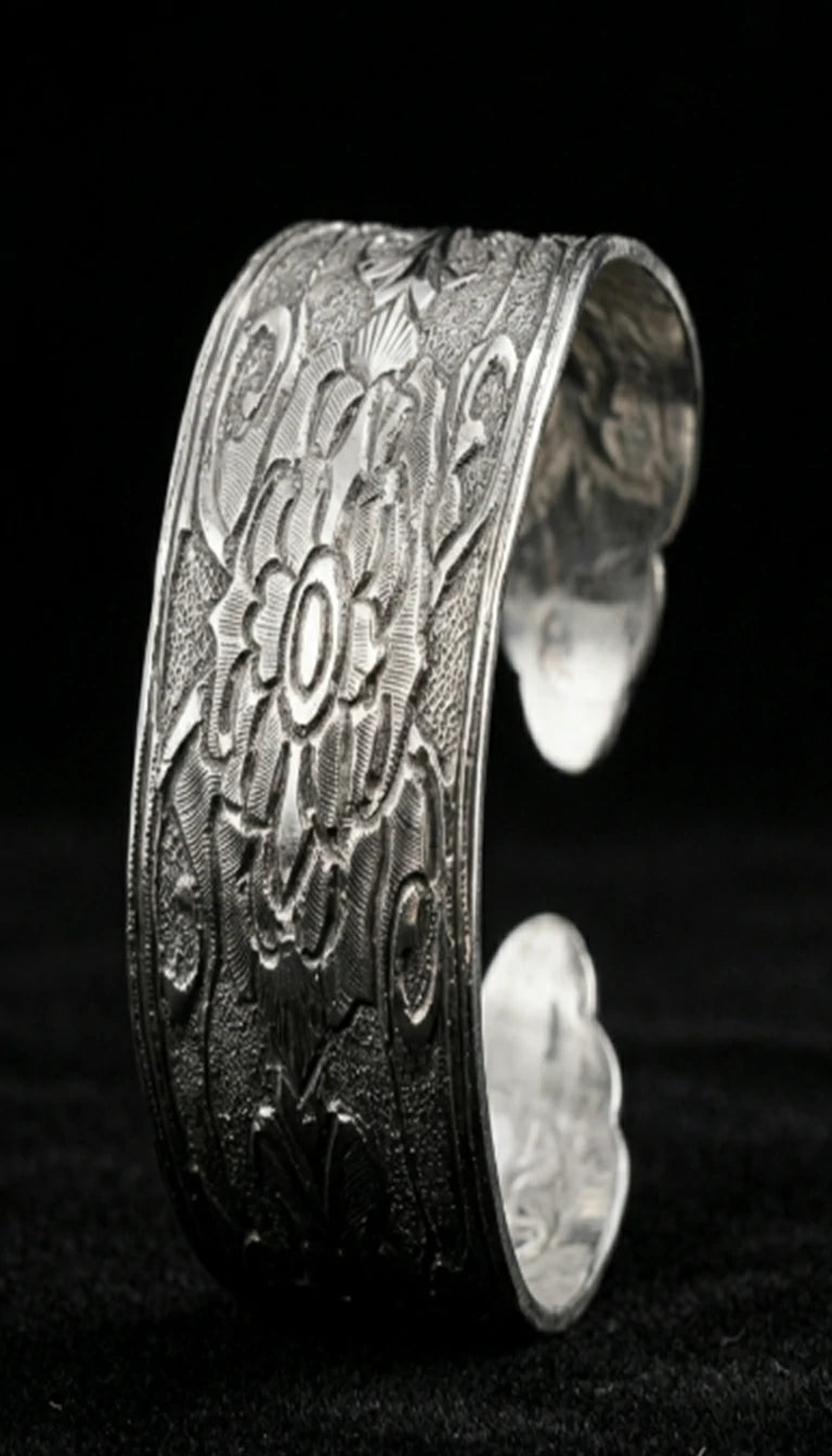 The Mystic Totem — Hand-Chased Artifact Cuff